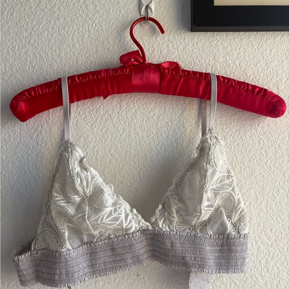 aerie Other - Aerie Lace Bralette - Cream and Gray